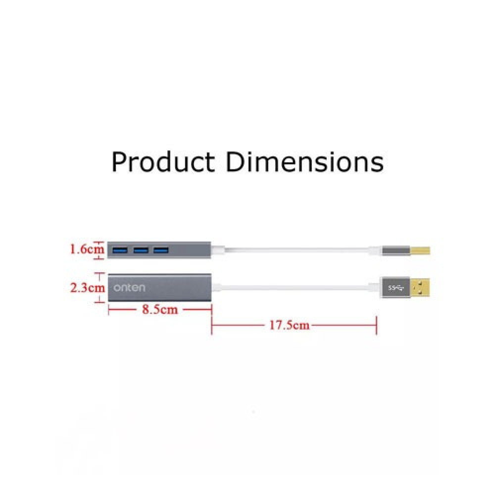 محول من USB الى منافذ USB 3.0 ومنفذ شبكة  من شركة Onten