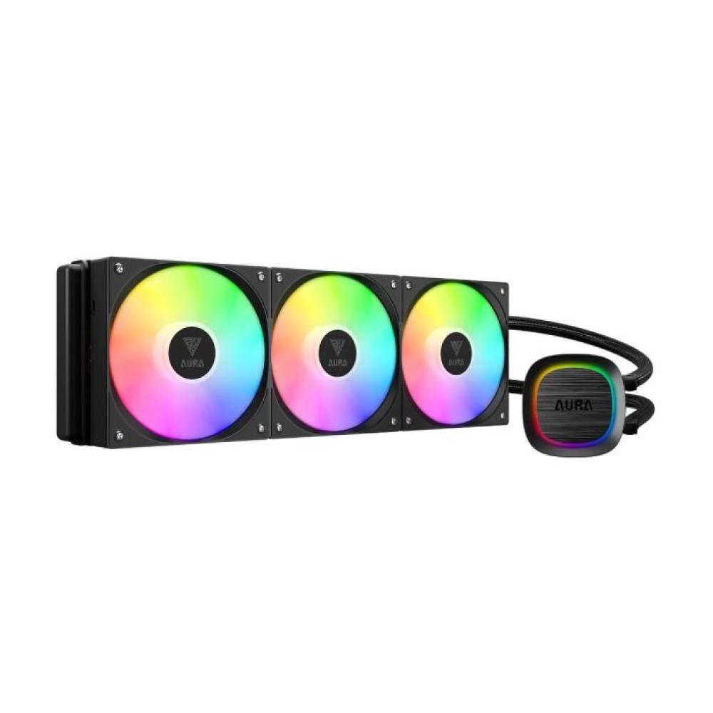 مروحة تبريد غامداس AURA GL360 V2 ARGB للألعاب 3 مراوح,