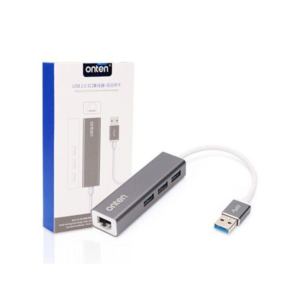 محول من USB الى منافذ USB 3.0 ومنفذ شبكة  من شركة Onten