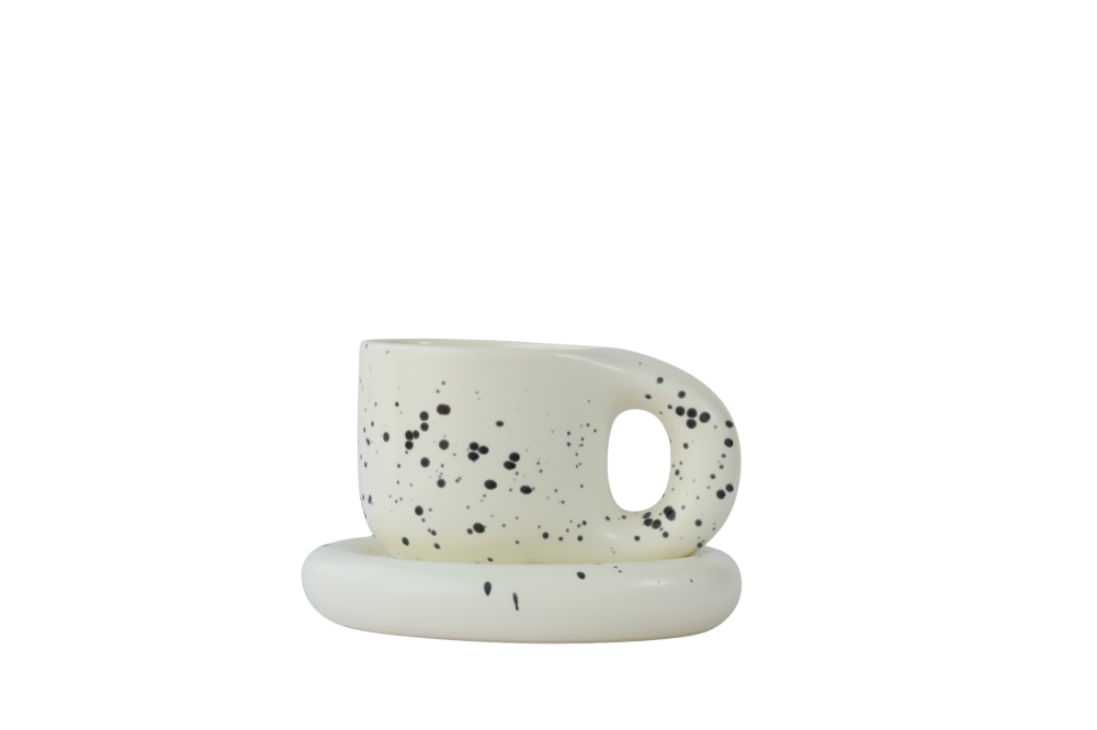Specialty Tools White Dotted Stoneware Mug with Base - 350ml