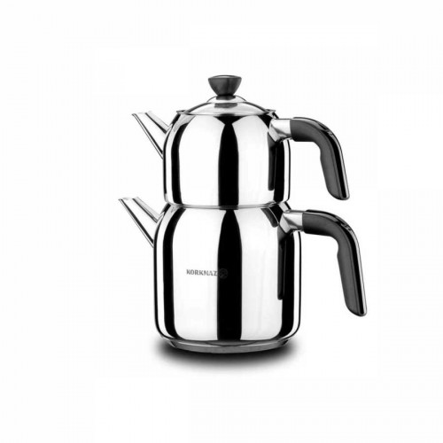 كوركماز كابا طقم إبريق شاي بني - A078