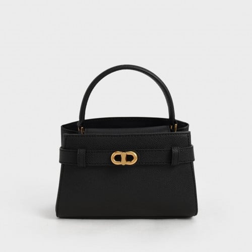 Aubrielle Metallic-Buckle Top Handle bag (S)