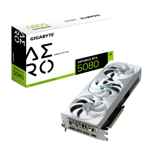 كرت شاشة قيقابايت GIGABYTE RTX 5080 16GB AERO OC