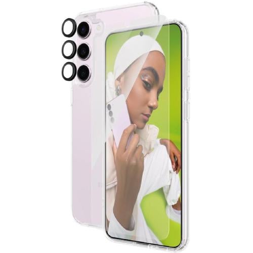 بانزر جلاس - 3 في 1 بروتيكشن باك حافظة صلبة مع حما...