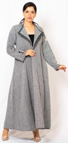 قري ونتر بيرل Grey Winter Pearl عباية شتوية