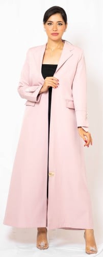 بنك فلورا Pink Flora عباية كتان وردي