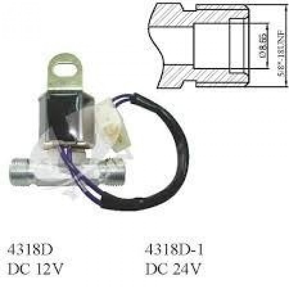 11148A# سولونيود فالف تايواني SOLENOID VALVE 12V 5/16" 18 UNF SIZE THREAD