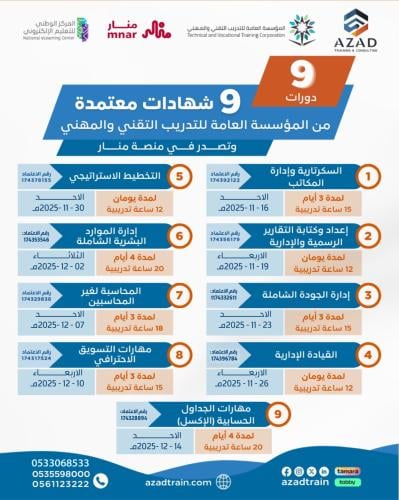 بكج 9 دورات