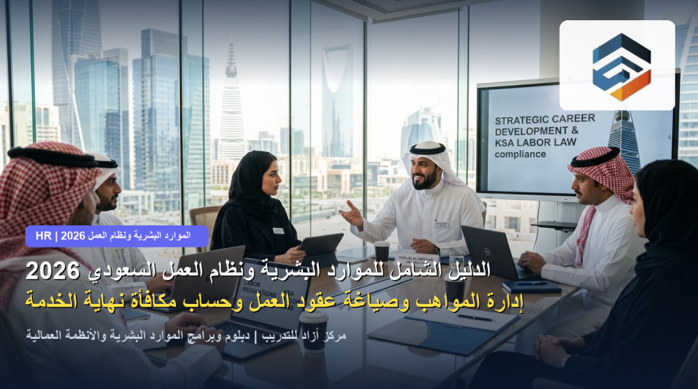 الدليل الشامل لإدارة الموارد البشرية ونظام العمل السعودي 2026: صياغة العقود، تقييم الأداء، وحساب مكافأة نهاية الخدمة