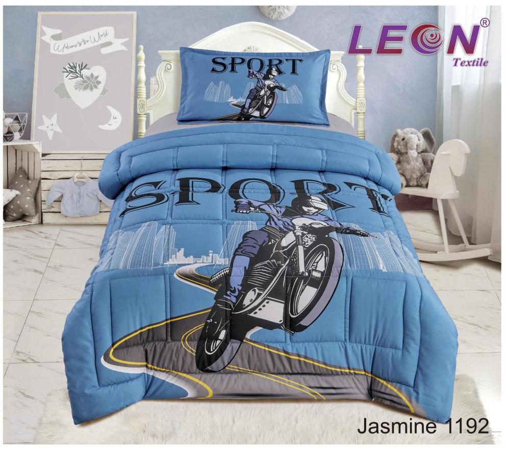 مفرش ليون  رسومات نفر ونص 3 قطع 3D ولادي