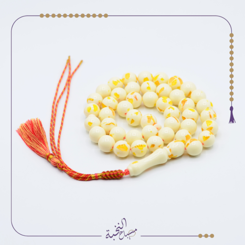 تراب كهرمان عطرى ابيض مع اصفر مكبوس
