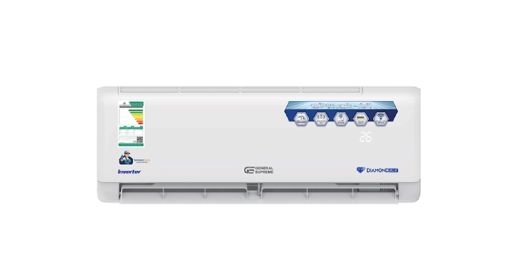 مكيف سبليت جنرال سوبريم  دايموند بلو أنفيرتر بارد سعة تبريد  18000 (1.5  طن )