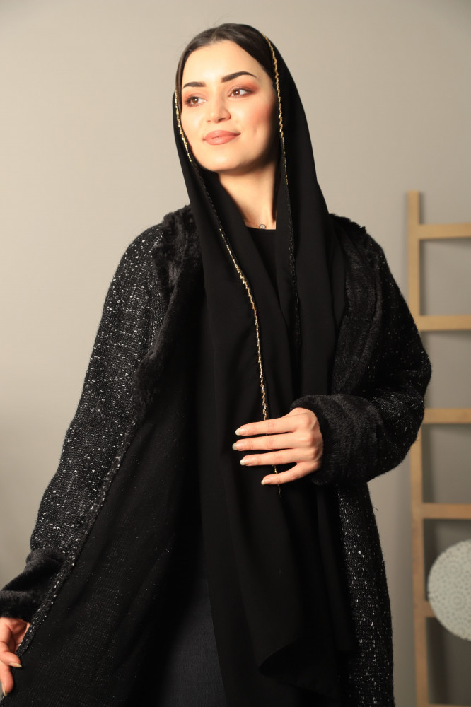 Chanel abaya and winter fur with a distinctive design - منصة رضا كوم  للتجارة الإلكترونية RedaCOM e-commerce platform