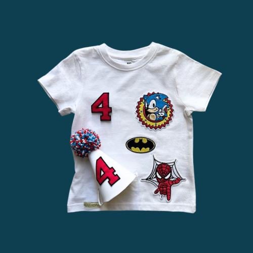 Triple Patch Embroidered T-Shirt