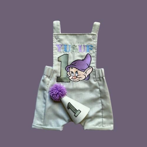 Linen mint green overall