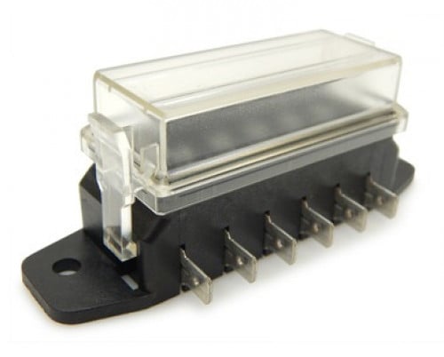 علبة فيوزات عادية 6 منافذ مستقلة من الجنب