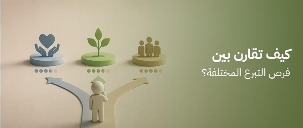كيف تقارن بين فرص التبرع المختلفة؟