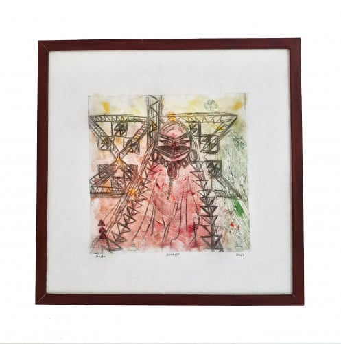 لوحة طبعة فنية | Monotype print