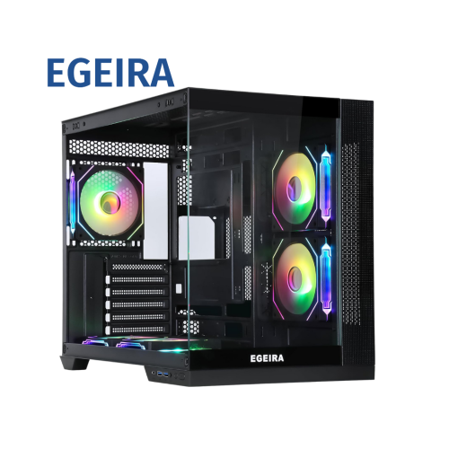 Egeira Gaming Case OASIS Black with 5 ARGB Fans &...