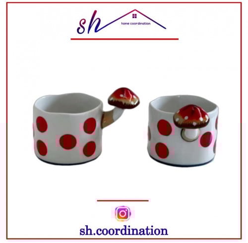 كوب سيراميك على شكل فطر