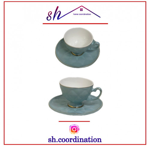 كوب سيراميك لون ازرق