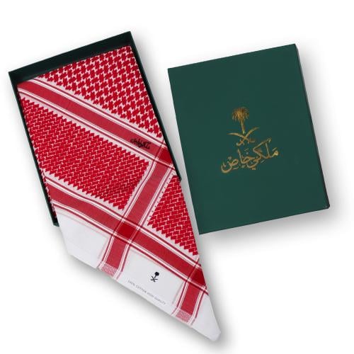 شماغ ملكي الخاص مودرن احمر دم الغزال 2025