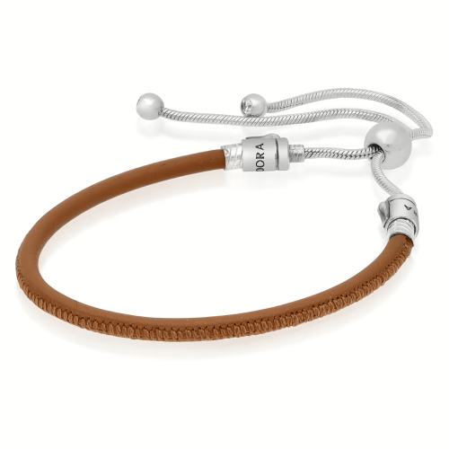 Pandora tan leather bracelet online