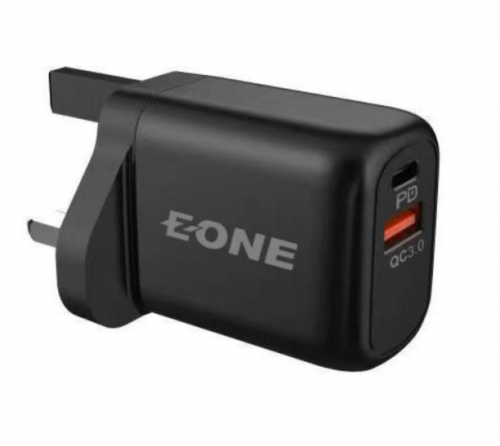 شاحن جداري 20 واط E-one منفذين PD+USB