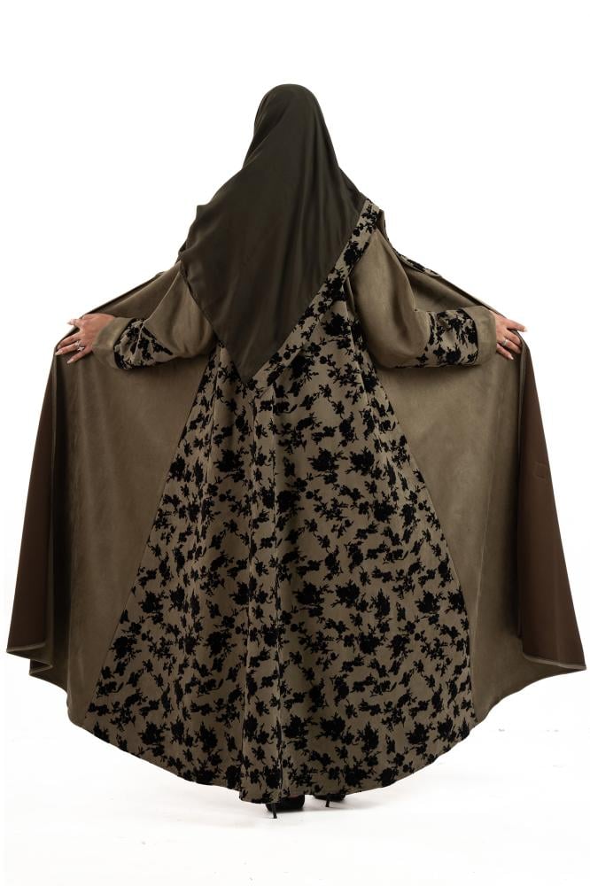 عباية هتان باللون الزيتي