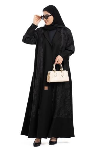 عباية ميساء مزينة بدانتيل مطرز