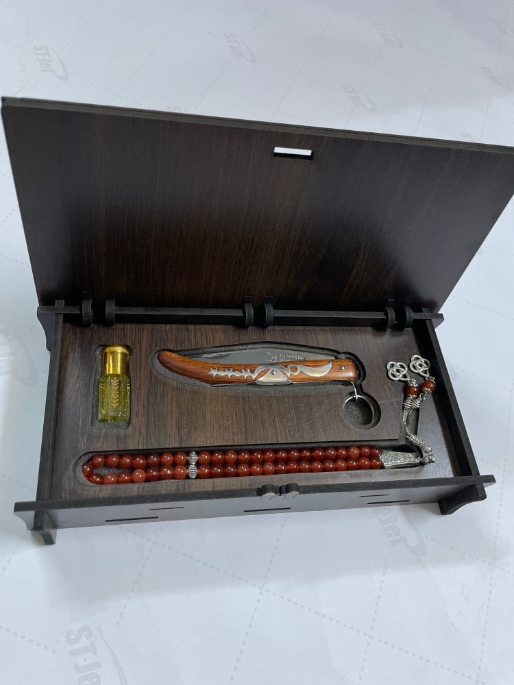 بكج هدية مطوه اوكابي افريقي + سبحه عقيق + دهن شي عود