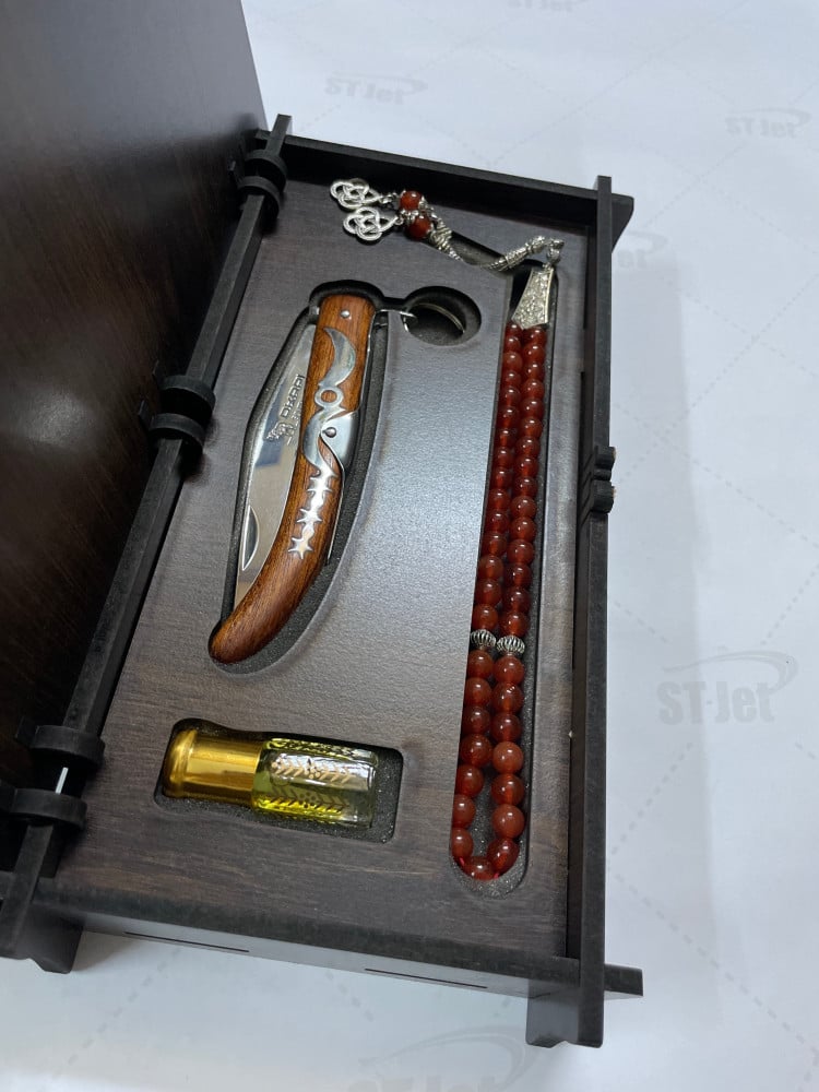 بكج هدية مطوه اوكابي افريقي + سبحه عقيق + دهن شي عود