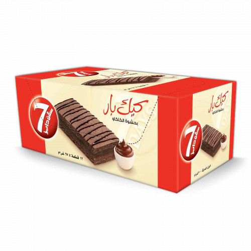 سفن دايز كيك بار بحشوة الشوكلاته 12*25 جم