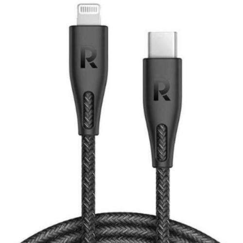 RAVPOWER - كيبل ايفون PD قماش اسود 1.2متر م/ CB-10...