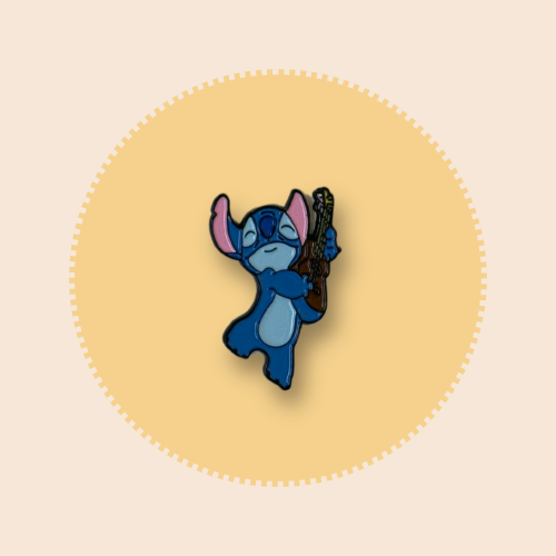Stitch playing guitar