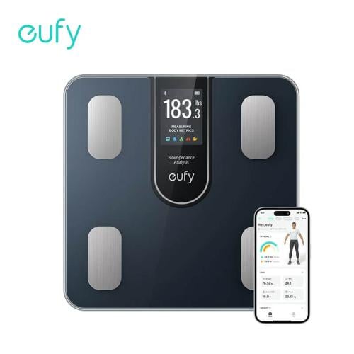 ميزان ذكي Eufy C20 لقياس الدهون بشاشة TFT كبيرة لل...