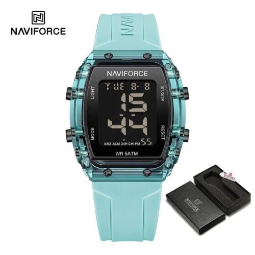 ساعات NAVIFORCE للنساء LCD حركة رقمية