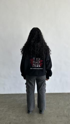 هودي أسود washed oversize