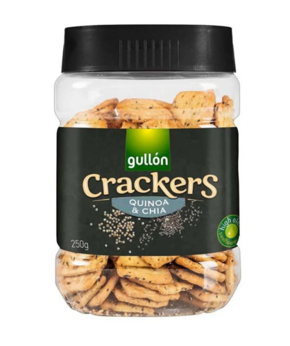 بسكويت مملح مع بذور الشيا والكينو - GULLON CRACKER...