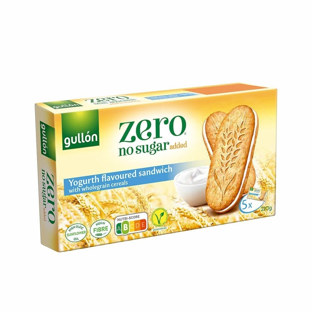 بسكويت مع حشوة الكريمه محلى بدون سكر  - GULLON ZERO