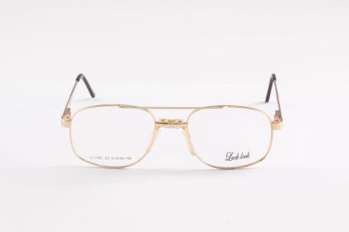نظارة طبية للرجال ذهبية من لك لوك