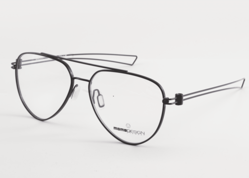 نظارة طبية رجالية بإطار أسود من مومو ديزاين