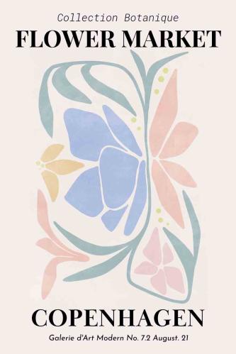 لوحة بتلات باستيلية Pastel Petals art