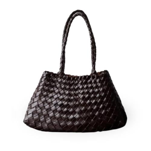Brown woven bag medium size
