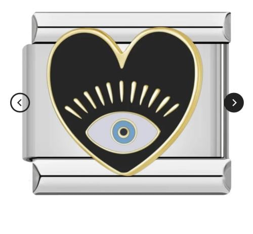 Black heart evil eye