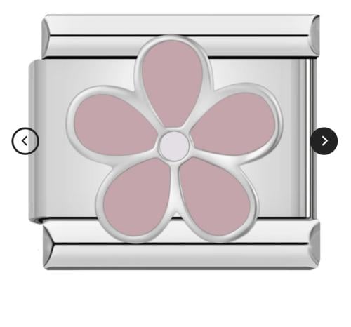 Pink flower - silver