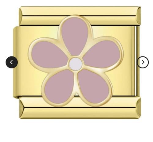 Pink flower- gold