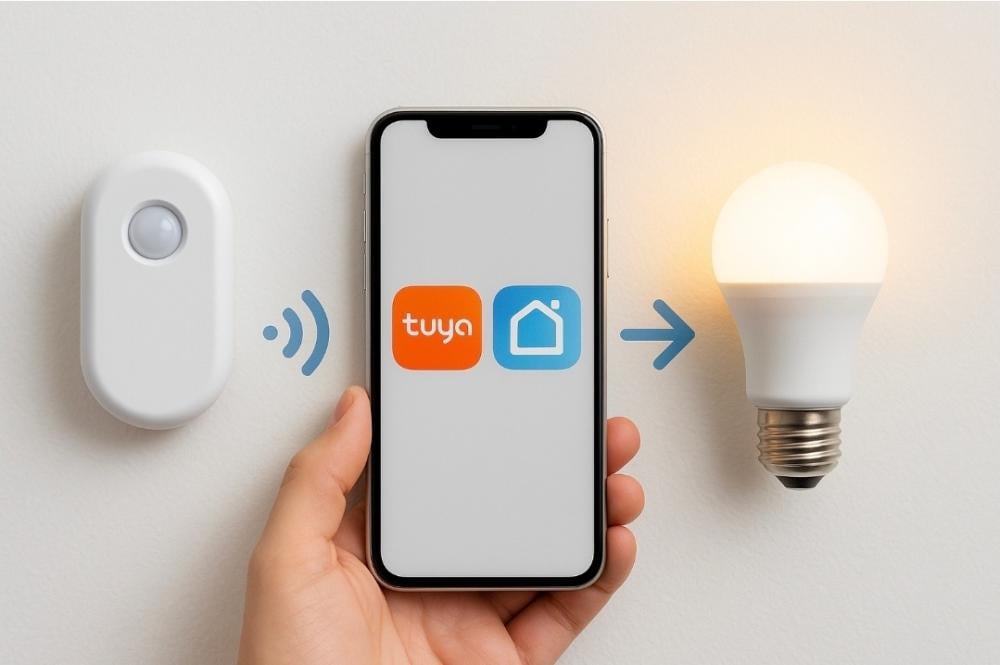 كيفية ربط حساس الحركة الذكي WiFi مع تشغيل الإضاءة
