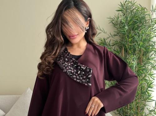 عباية برغندي كلر مشكوك