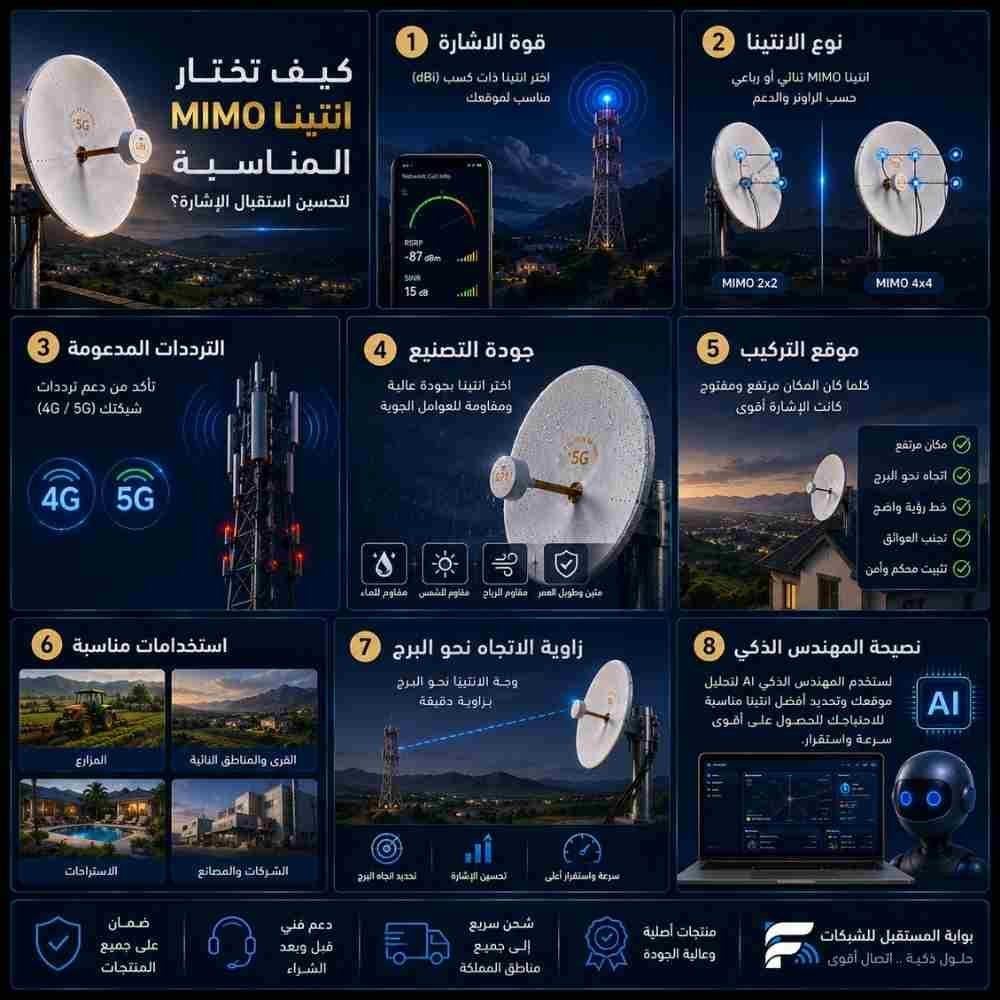كيف تختار انتينا MIMO المناسبة لتحسين استقبال الإشارة؟